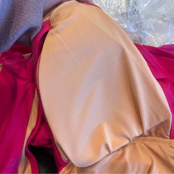 J Crew Ruched Ruffle One-piece Swimsuit Hot Pink Fuschia - Picture 5 of 8